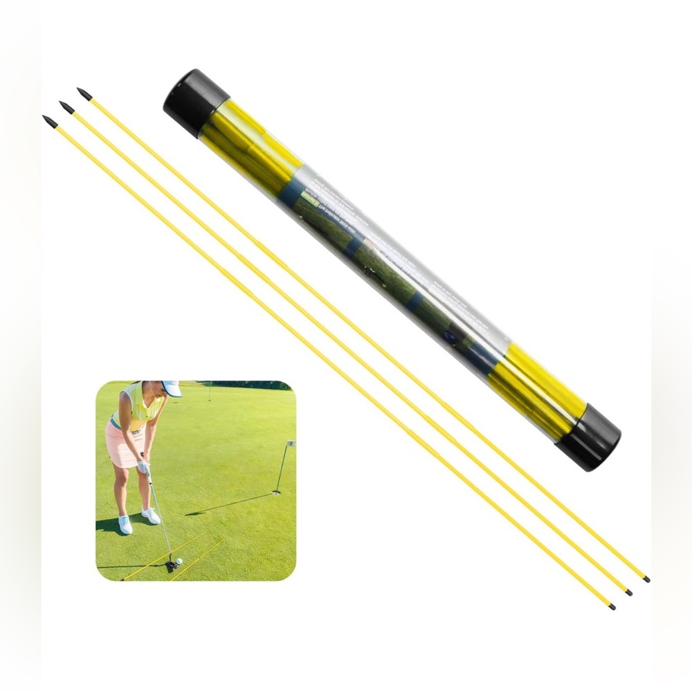 Golf alignment rods